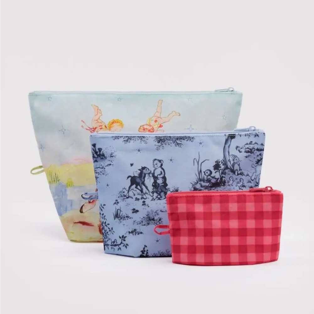 BAGGU Molly Goddard Multi-Color Cosmetic Bags Set